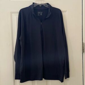 Fresh Clean Threads Men’s Size 2X-L ARGE Navy LS 1/4 Zip Pullover Sweatshirt